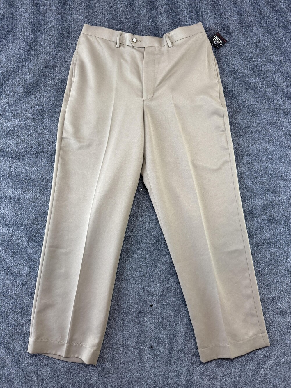 George Pants Mens 36x32 Beige Easy Fit Waist Microfiber Dress Pants Classic